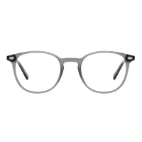 Round Grey Eyeglasses
