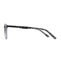 Round Grey Eyeglasses
