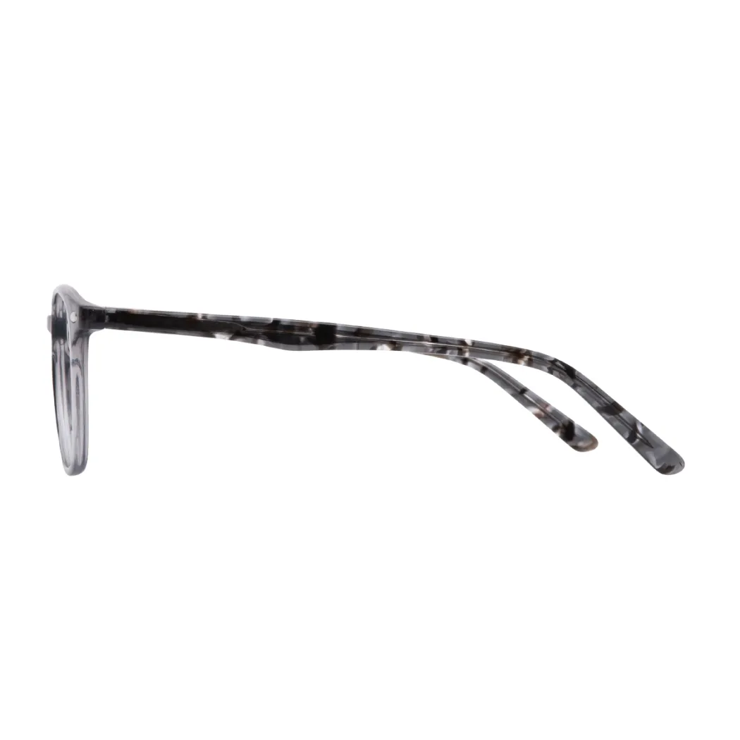 Round Grey Eyeglasses