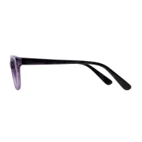 Square Transparent Purple Eyeglasses