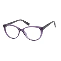Oval Transparent Purple Eyeglasses