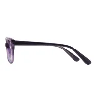 Oval Transparent Purple Eyeglasses