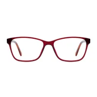 Square Red Eyeglasses