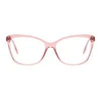 Rectangle Transparent Pink Eyeglasses
