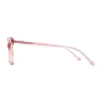Rectangle Transparent Pink Eyeglasses