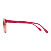 Cat-eye Transparent Red Eyeglasses