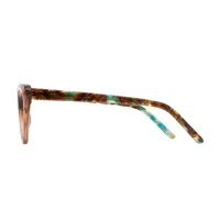 Cat-eye Transparent Brown Eyeglasses