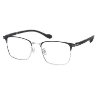 Rectangle Black Silver Eyeglasses