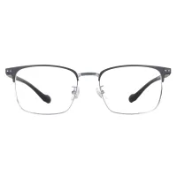 Rectangle Black Silver Eyeglasses