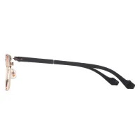 Rectangle Black Gold Eyeglasses