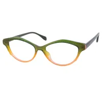 Cat-eye Green/Orange Eyeglasses