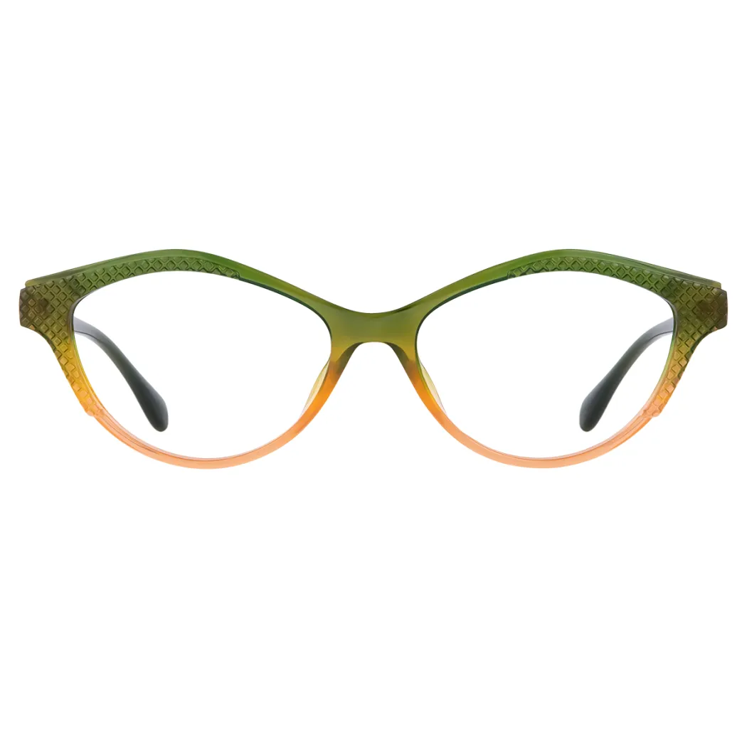Cat-eye Green/Orange Eyeglasses