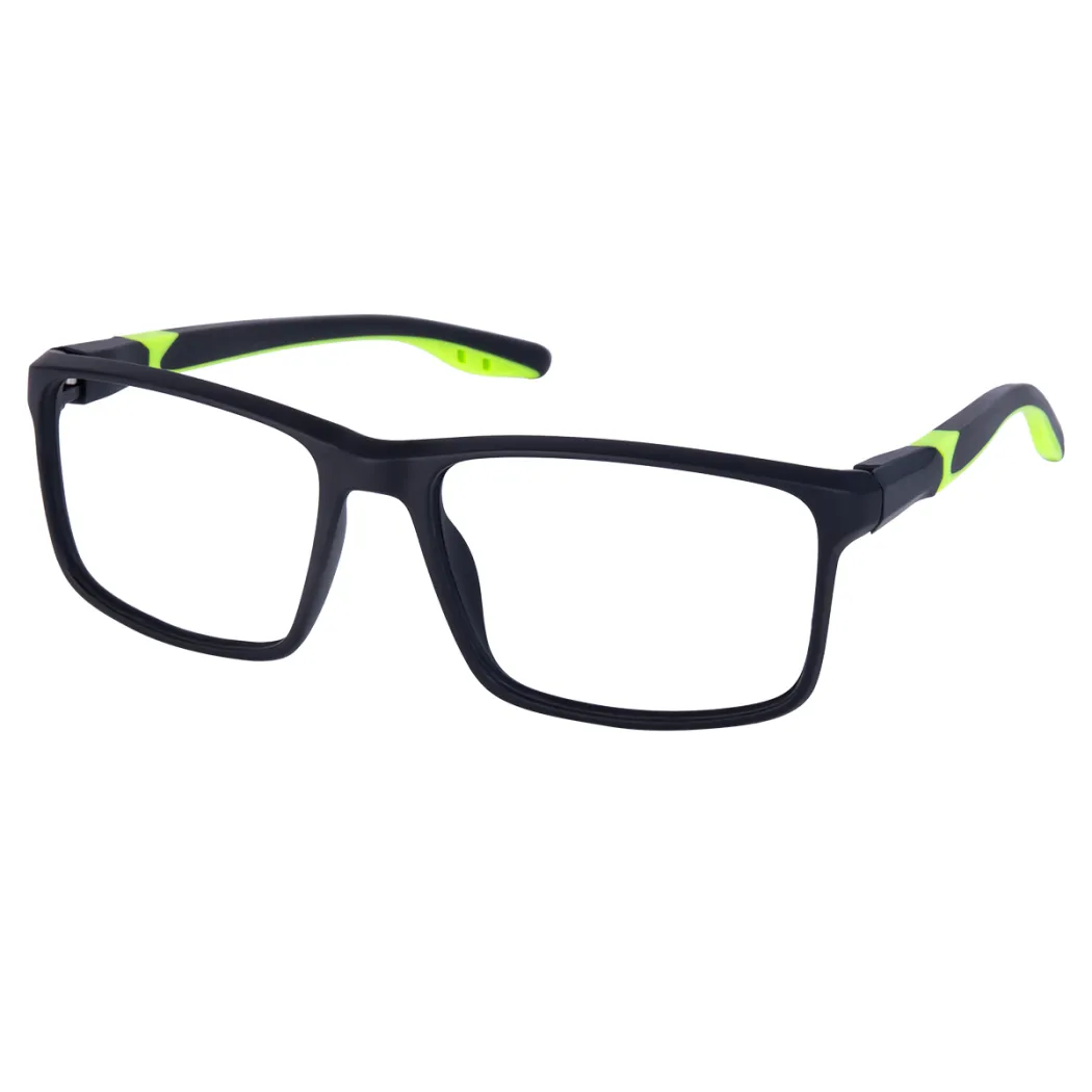 Rectangle Black/Green Eyeglasses
