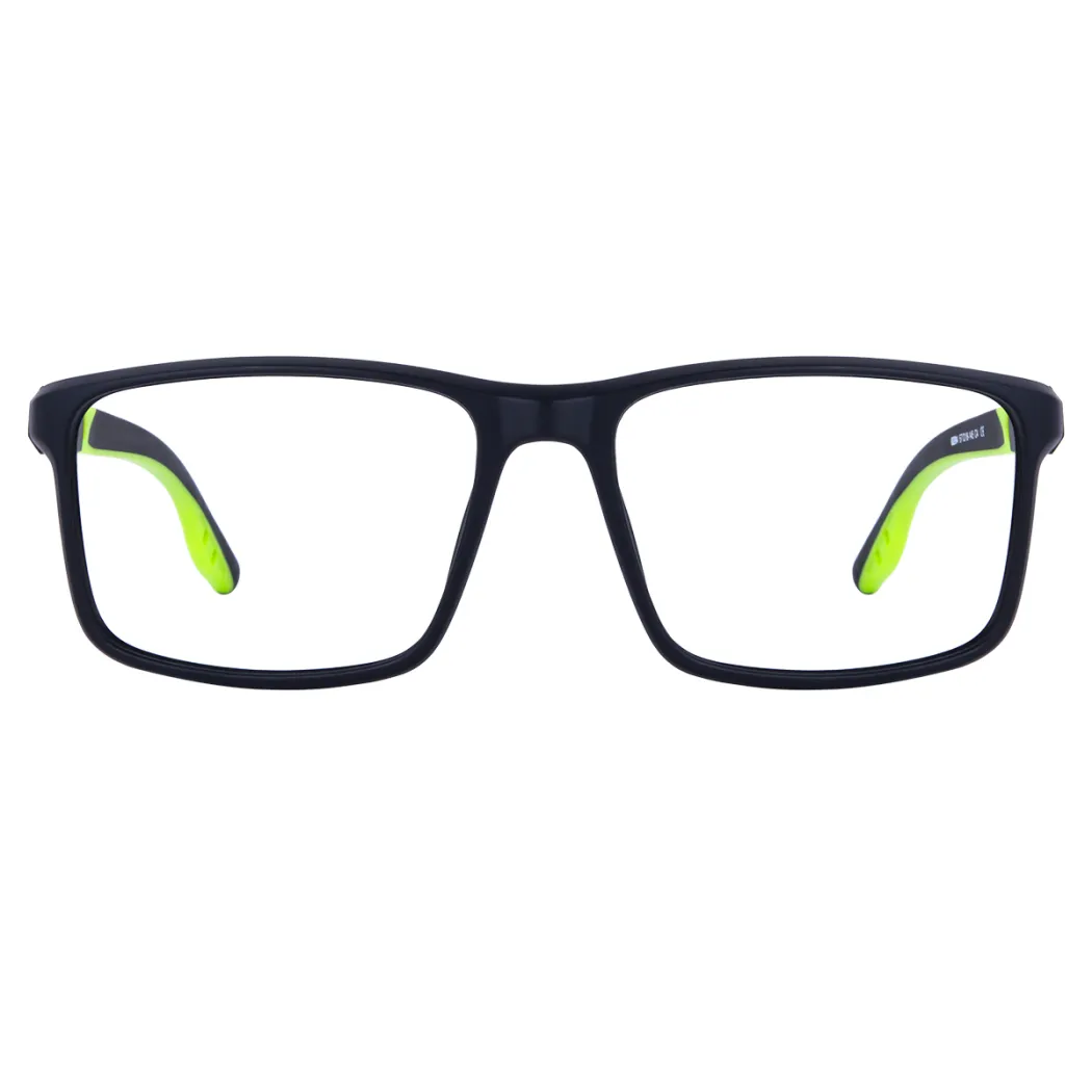 Rectangle Black/Green Eyeglasses