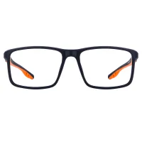 Rectangle Black/Orange Eyeglasses