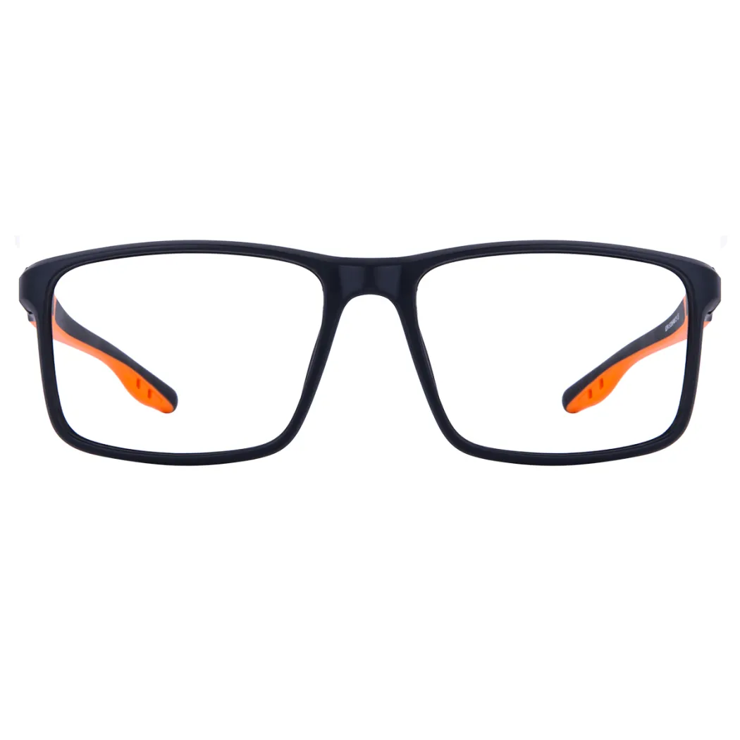 Rectangle Black/Orange Eyeglasses