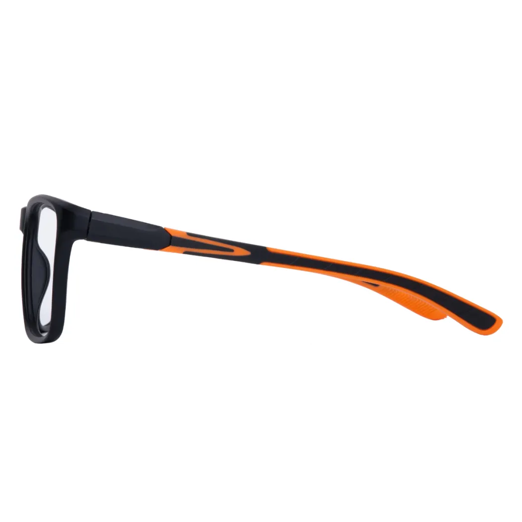 Square Black/Orange Eyeglasses