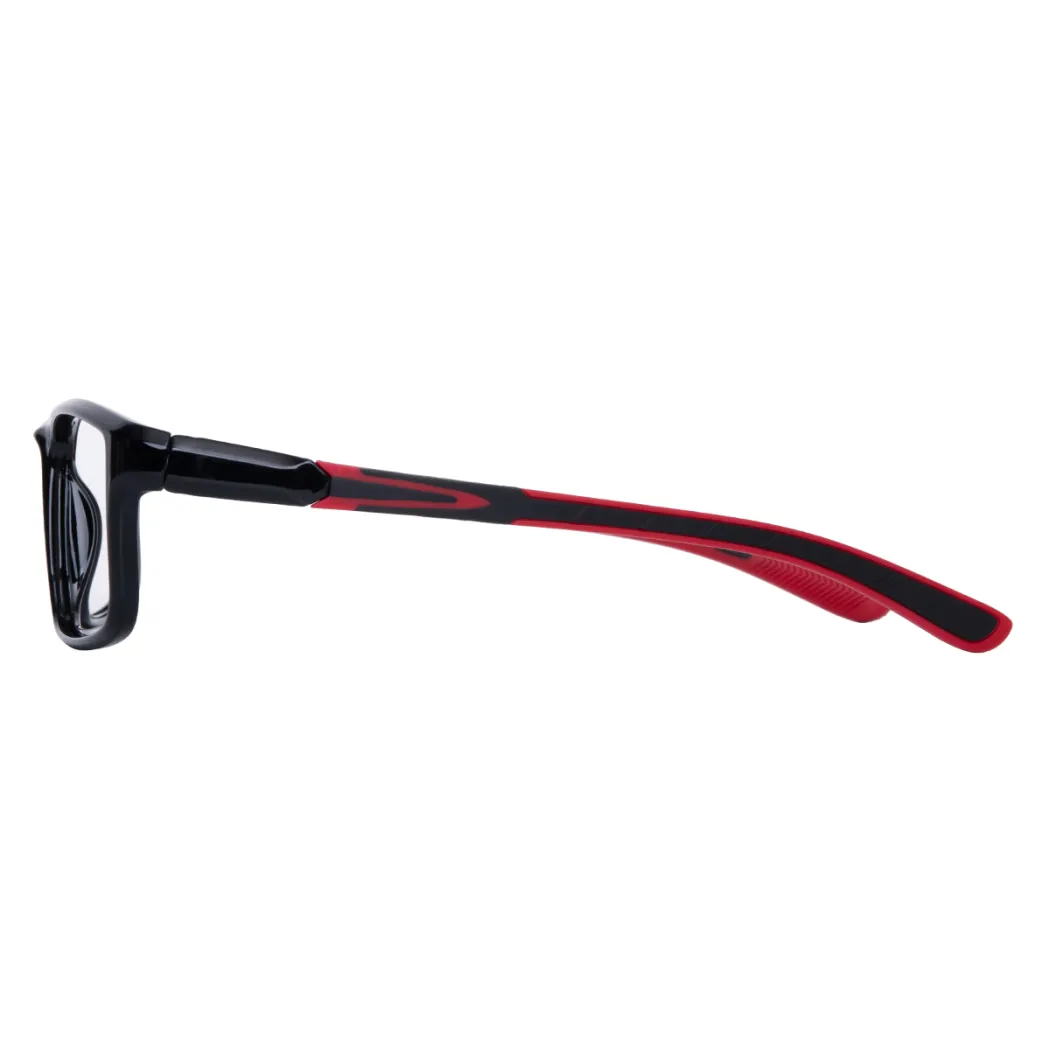 Rectangle Black/Red Eyeglasses