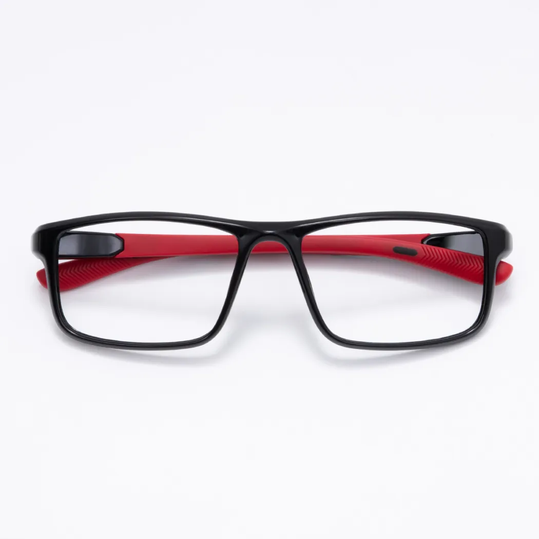 Rectangle Black/Red Eyeglasses