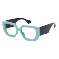Square Green Eyeglasses