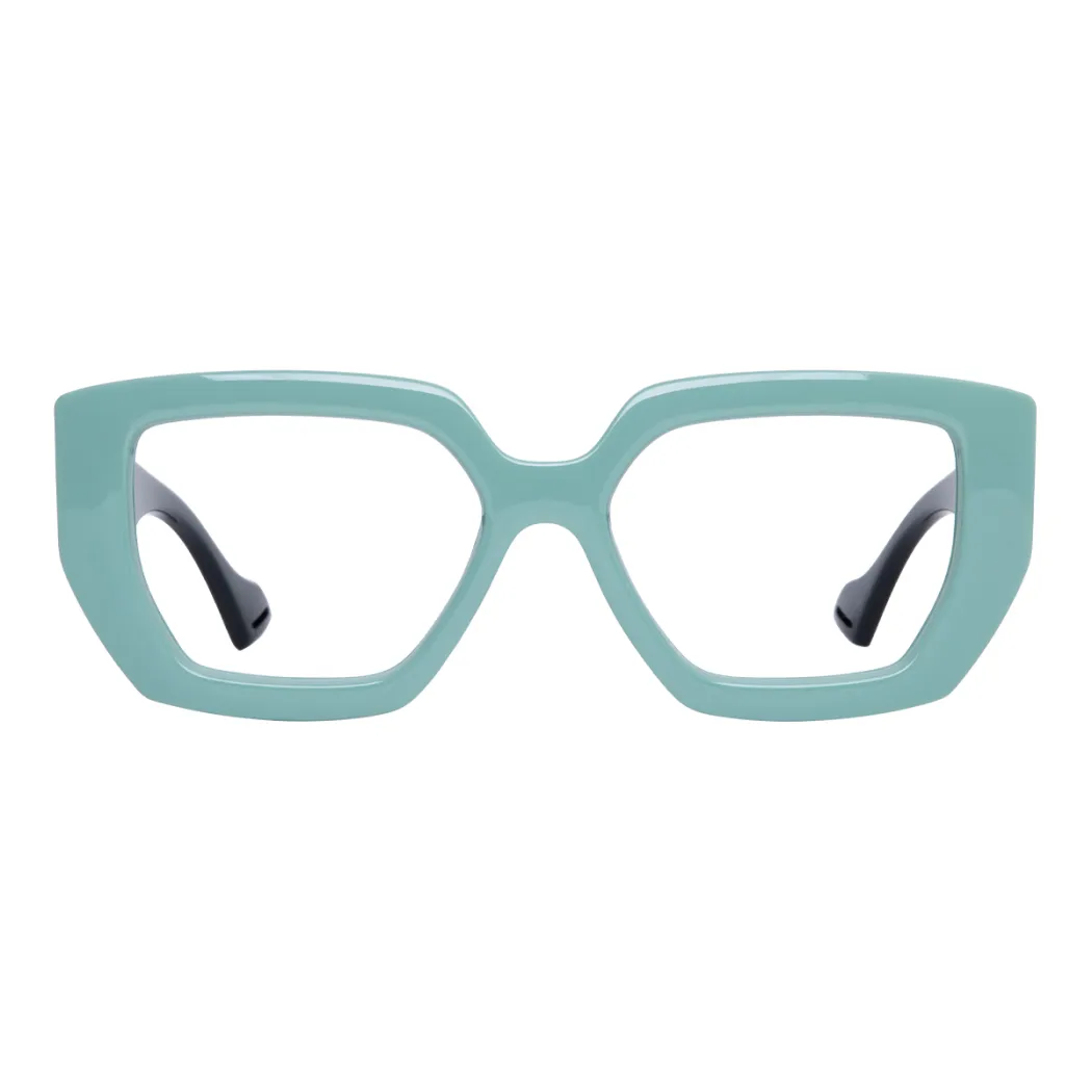Square Green Eyeglasses