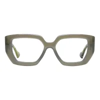 Square Dark Green Eyeglasses