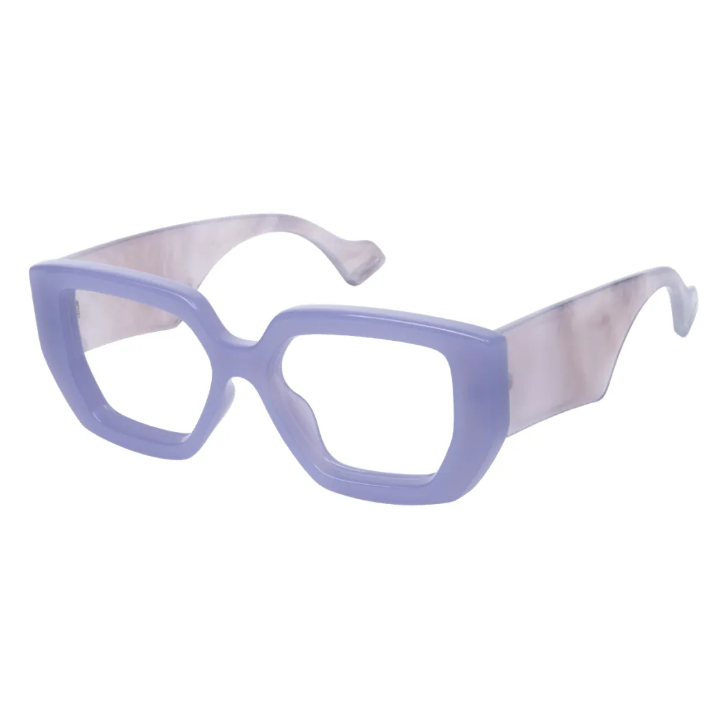 Rectangle Purple Eyeglasses