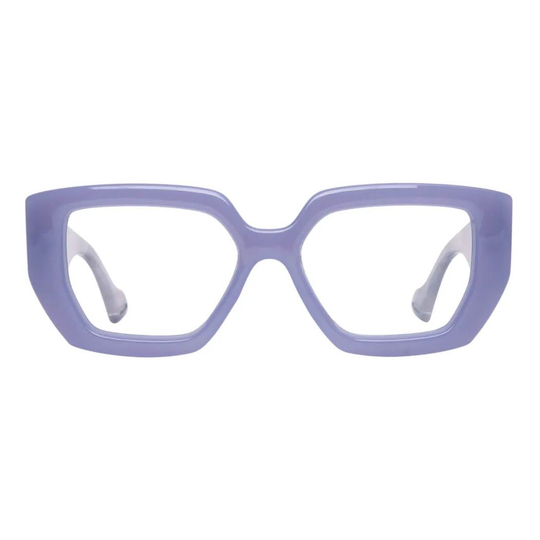 Rectangle Purple Eyeglasses