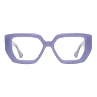 Rectangle Purple Eyeglasses