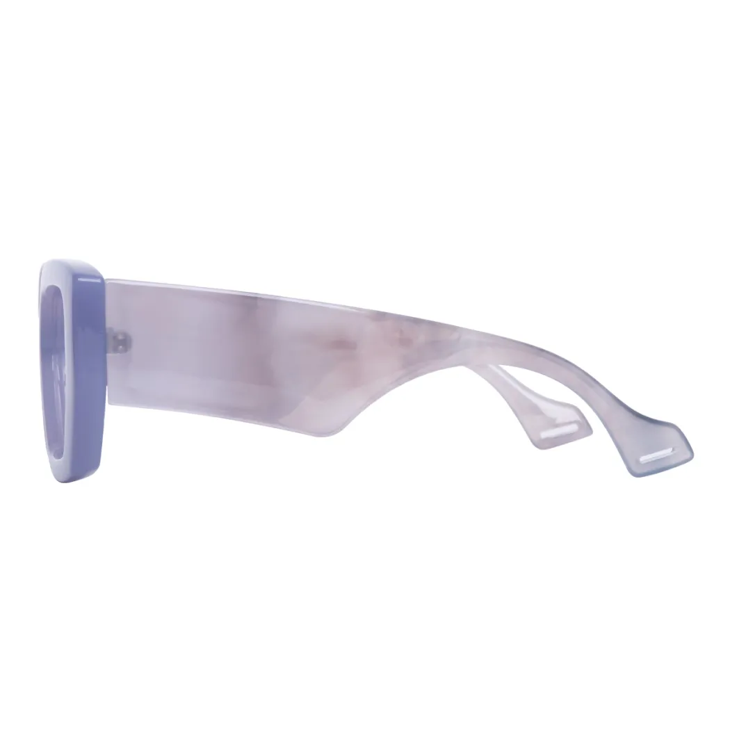 Rectangle Purple Eyeglasses