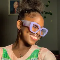 Rectangle Purple Eyeglasses