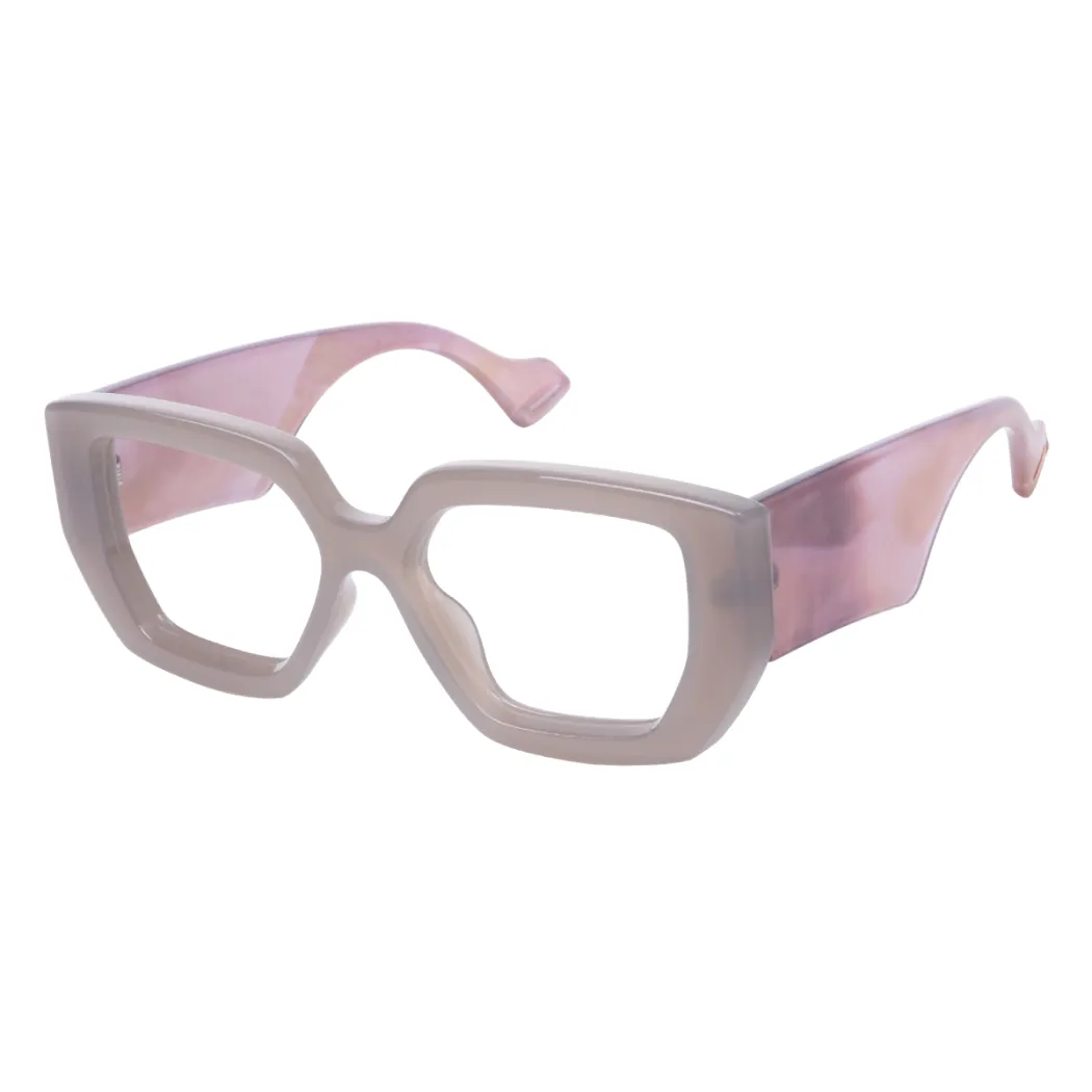 Rectangle Grey Eyeglasses