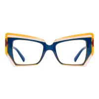 Cat-eye Orange/Blue Eyeglasses