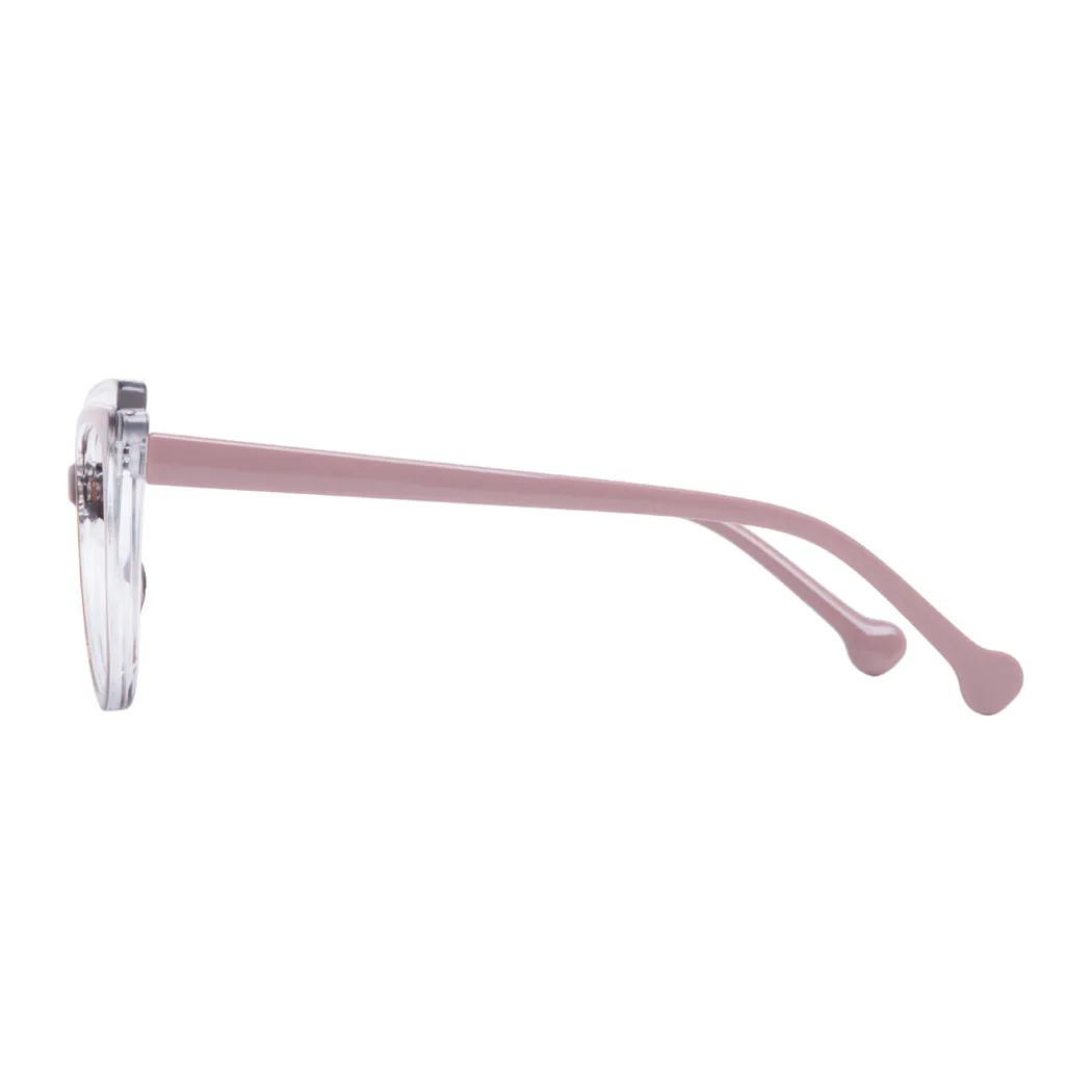 Cat-eye Brown/Clear Eyeglasses