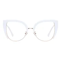 Square White Eyeglasses