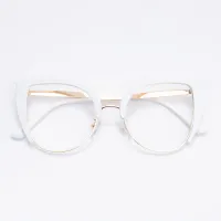 Square White Eyeglasses