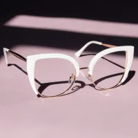 Square White Eyeglasses