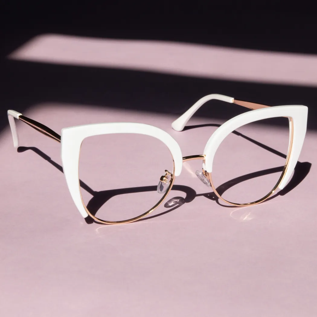 Square White Eyeglasses