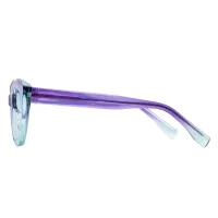 Cat-eye Transparent Purple Eyeglasses
