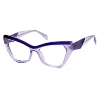 Cat-eye Transparent Purple Eyeglasses
