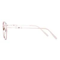 Square Black/Pink Gold Eyeglasses