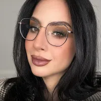 Square Black/Pink Gold Eyeglasses