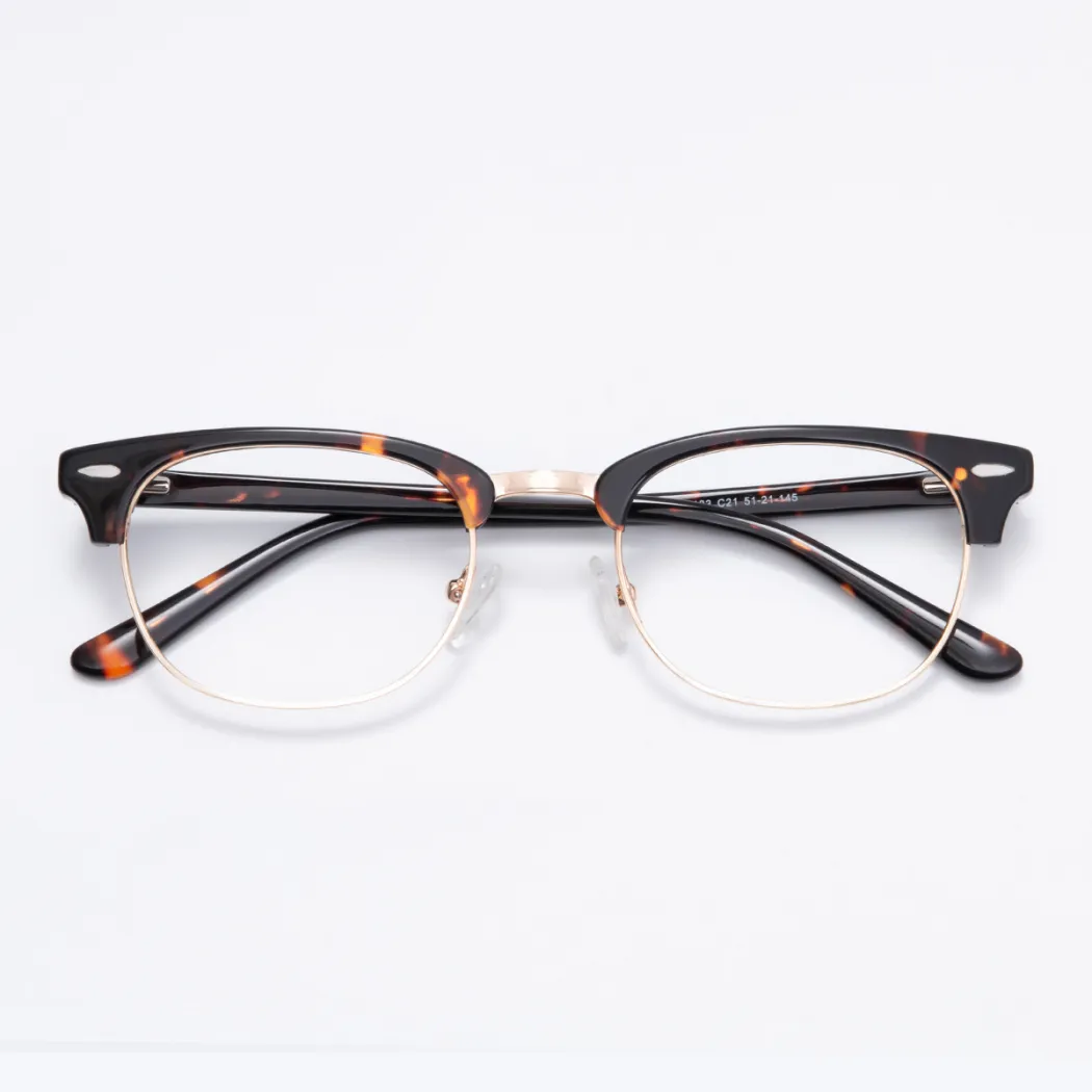 Browline Tortoiseshell Gold Eyeglasses