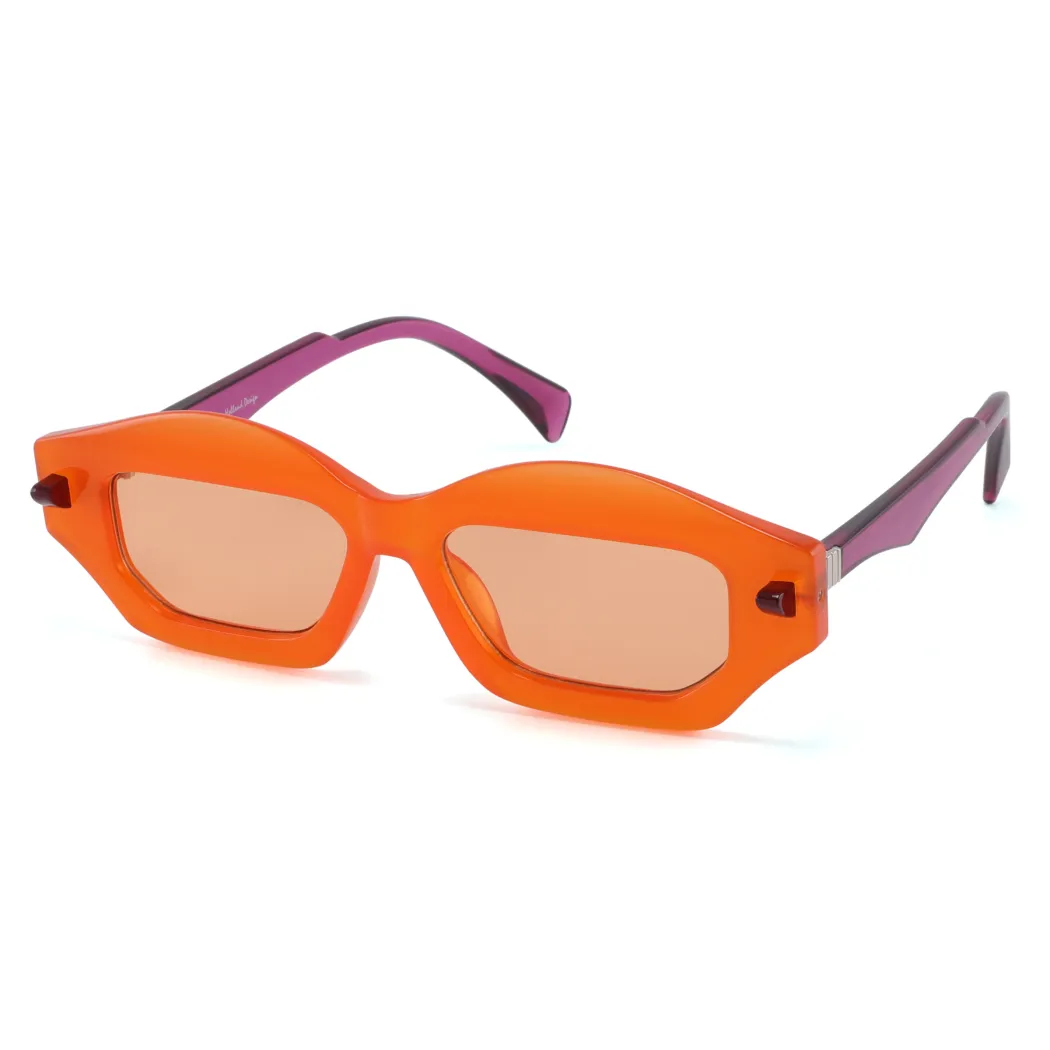 Geometric Orange Sunglasses