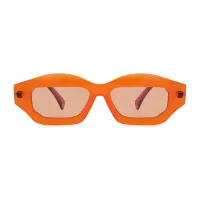 Geometric Orange Sunglasses