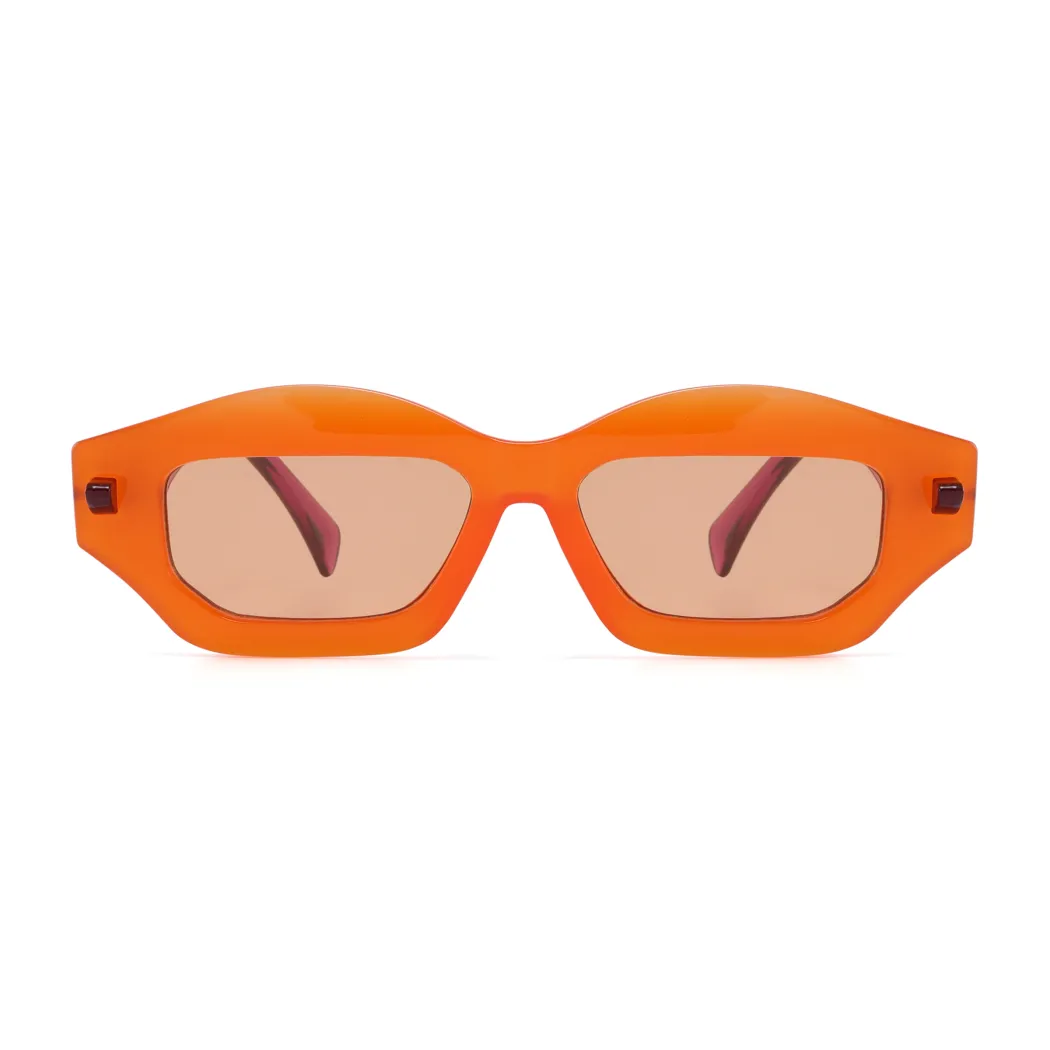 Geometric Orange Sunglasses