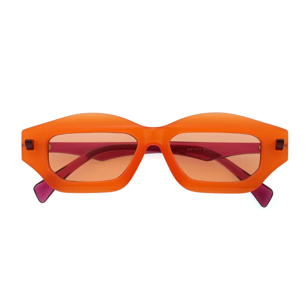 Geometric Orange Sunglasses