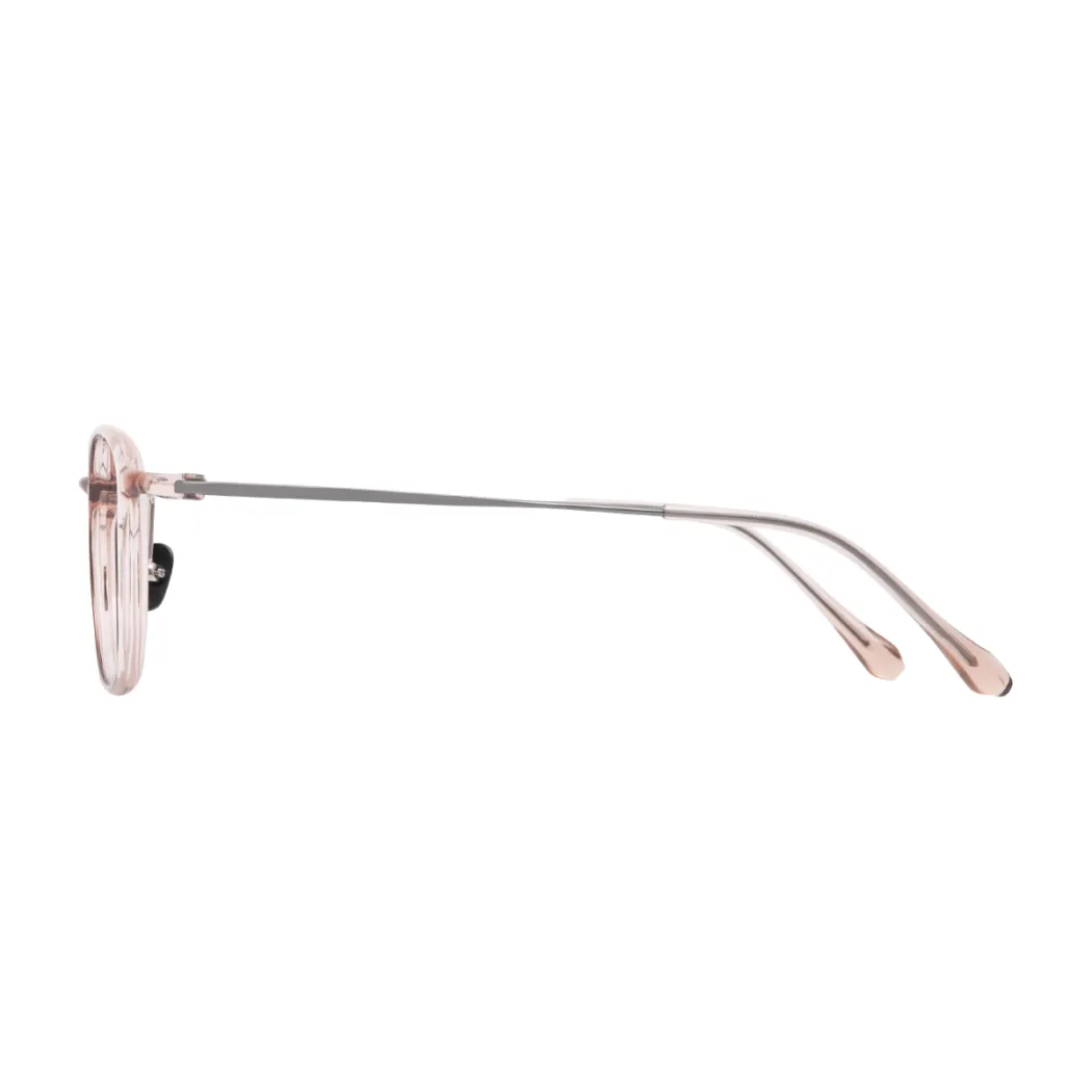 Oval Pink Eyeglasses