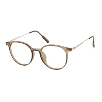 Oval Transparent Green Eyeglasses