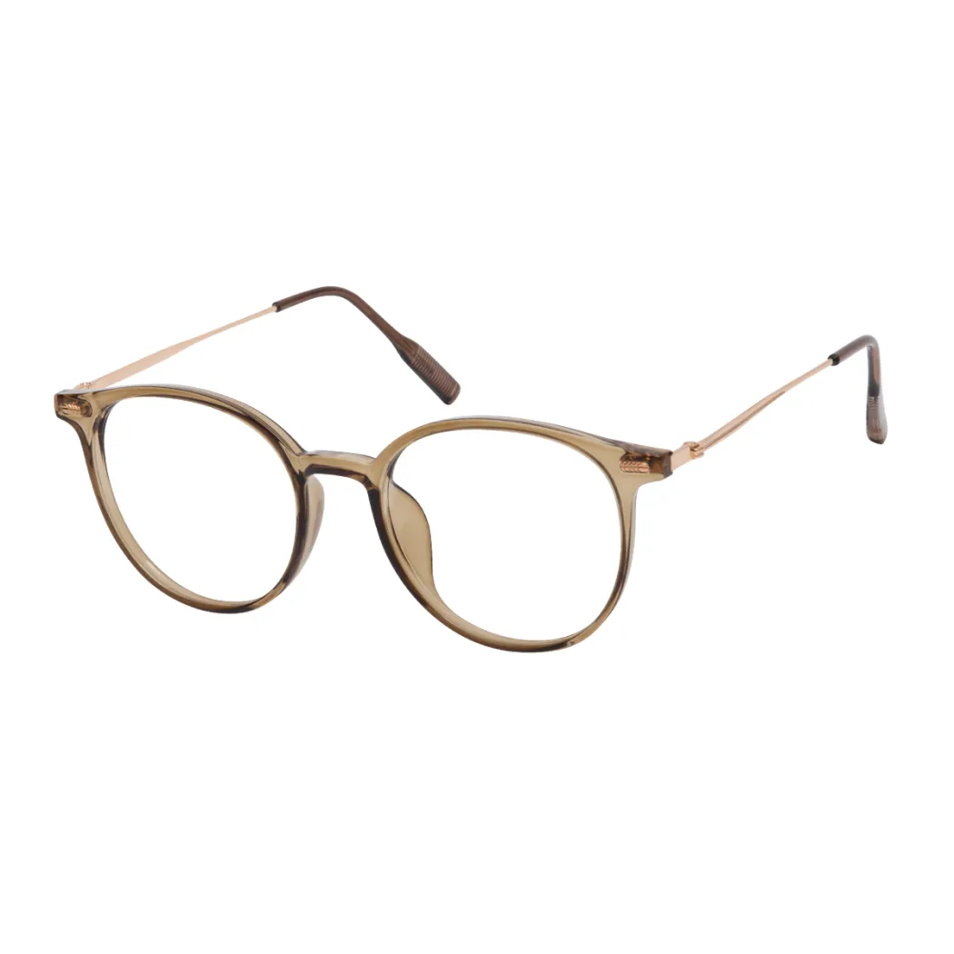 Oval Transparent Green Eyeglasses